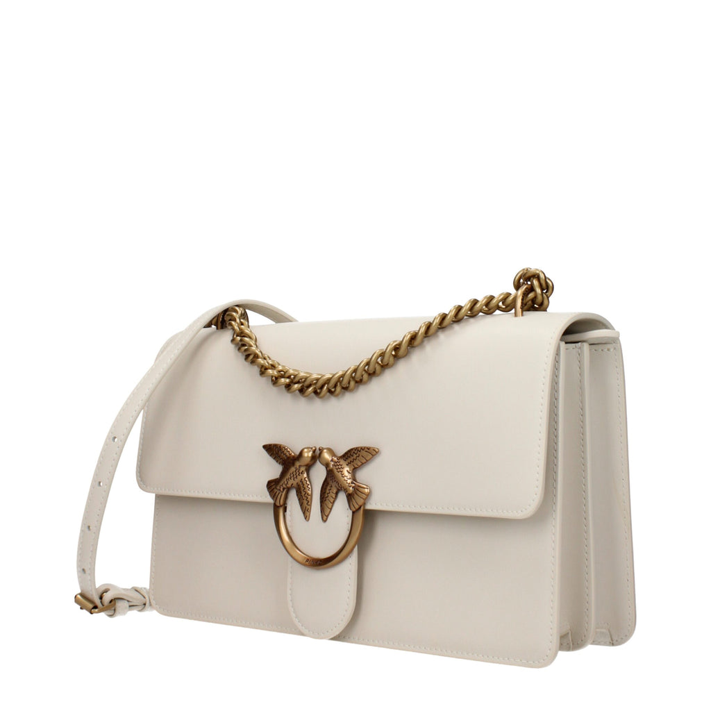PINKO Beige Leather Crossbody Bag