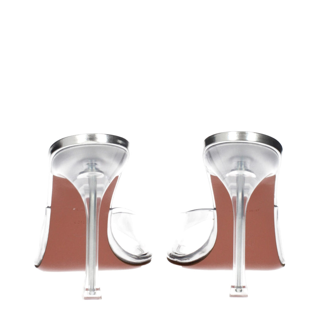 Amina Muaddi Transparent Pvc Stiletto Heel Sandals