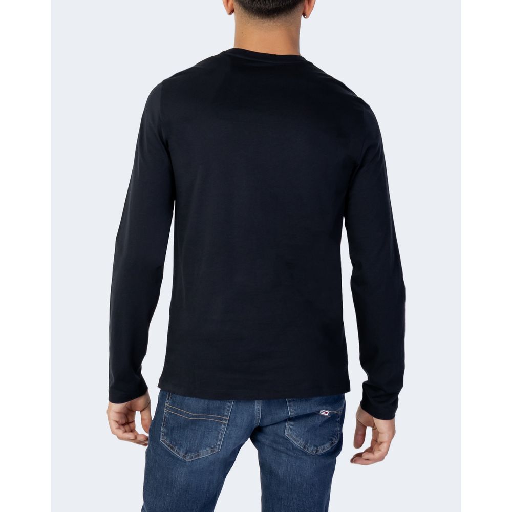 Armani Exchange Blue Cotton Long Sleeve T-Shirt