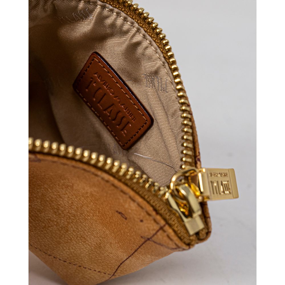 Alviero Martini Prima Classe Beige Cotton Clutch Bag