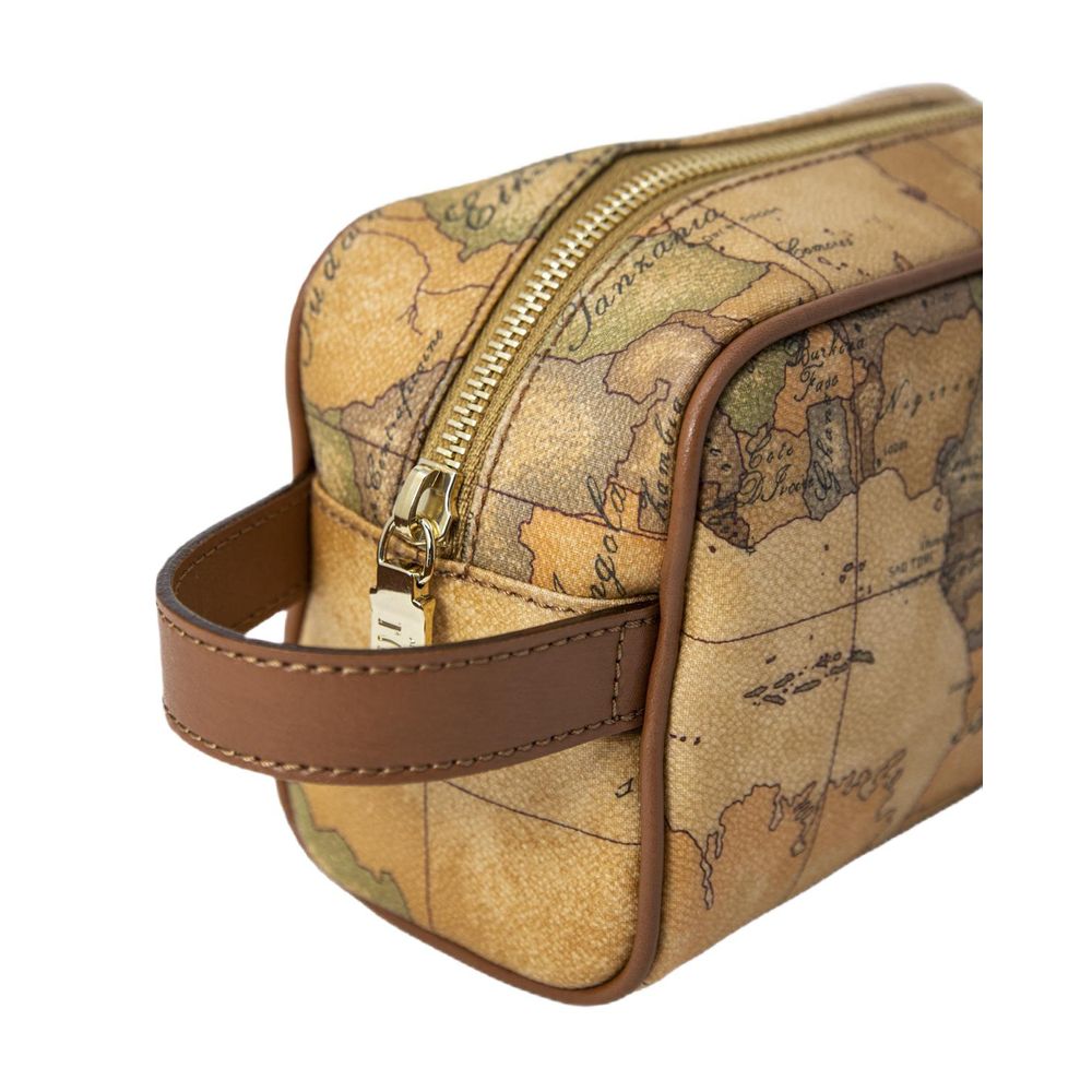 Alviero Martini Prima Classe Beige Cotton Clutch Bag