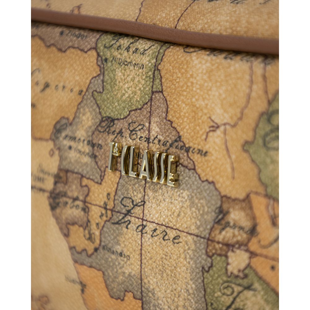 Alviero Martini Prima Classe Beige Cotton Clutch Bag