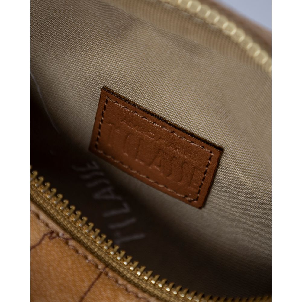 Alviero Martini Prima Classe Beige Cotton Clutch Bag
