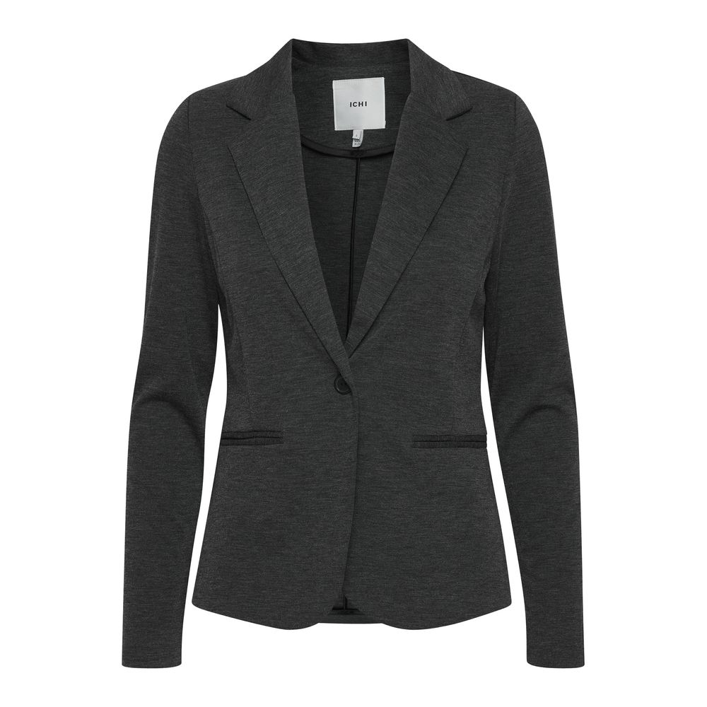ICHI Gray Polyester Blazer