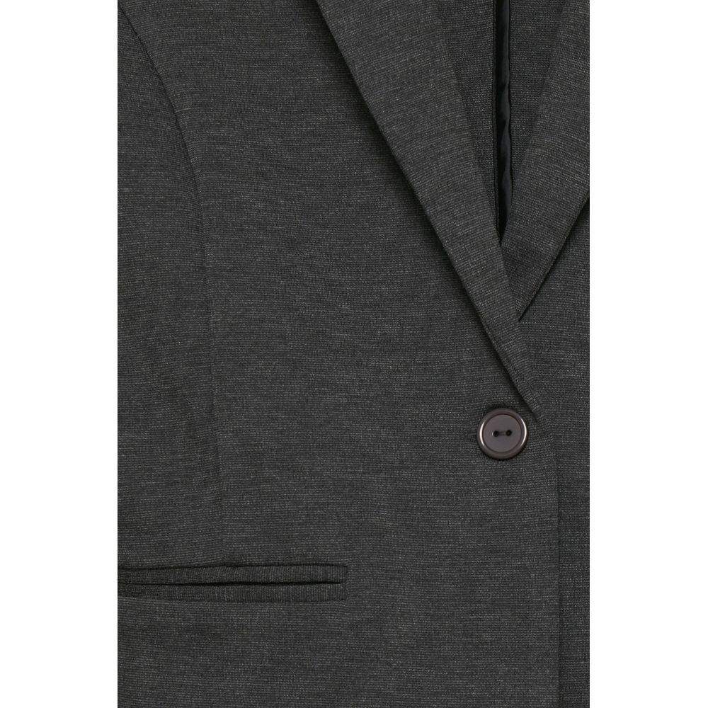 ICHI Gray Polyester Blazer