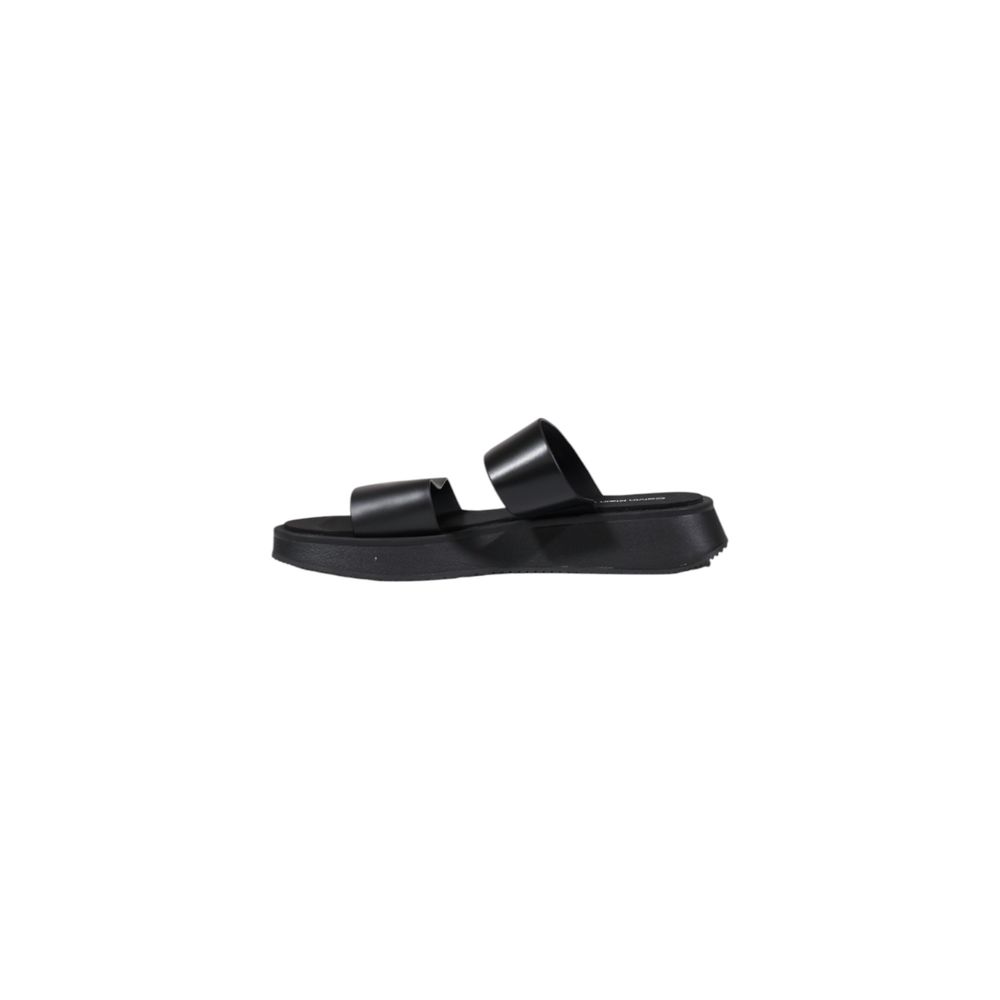 Calvin Klein Jeans Black Leather Sandal
