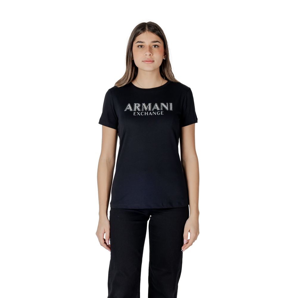 Armani Exchange Black Cotton T-Shirt