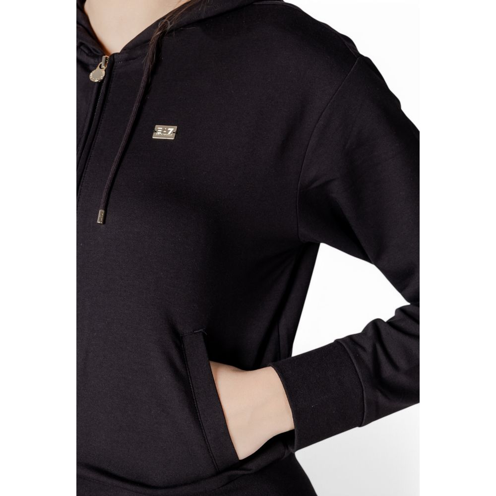 EA7 Emporio Armani Black Cotton Tracksuit