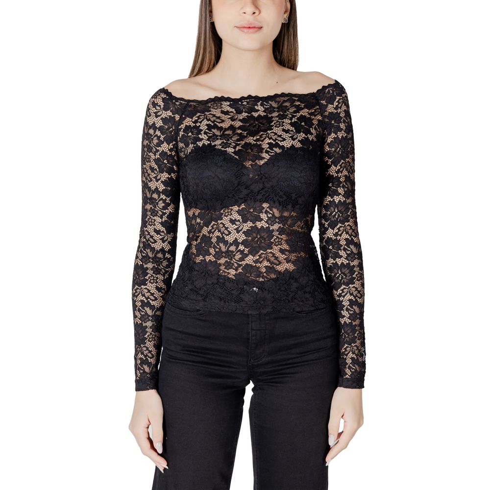 Morgan De Toi Black Polyamide Long Sleeve T-Shirt