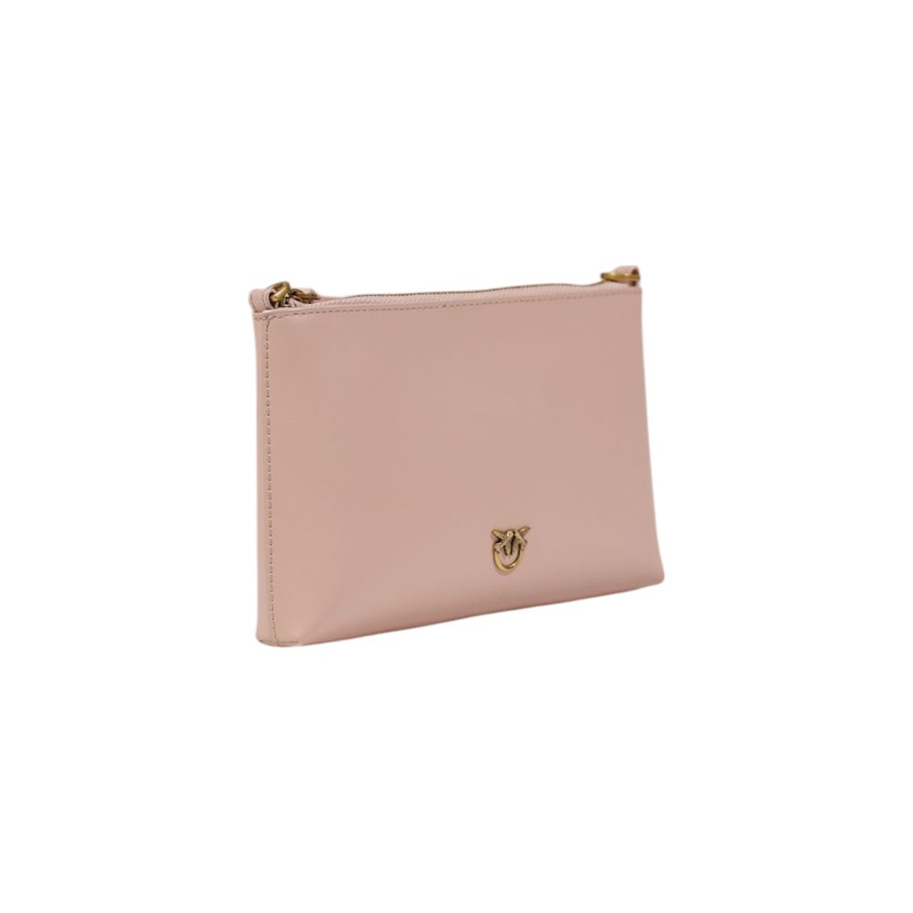 PINKO Pink Leather Clutch Bag