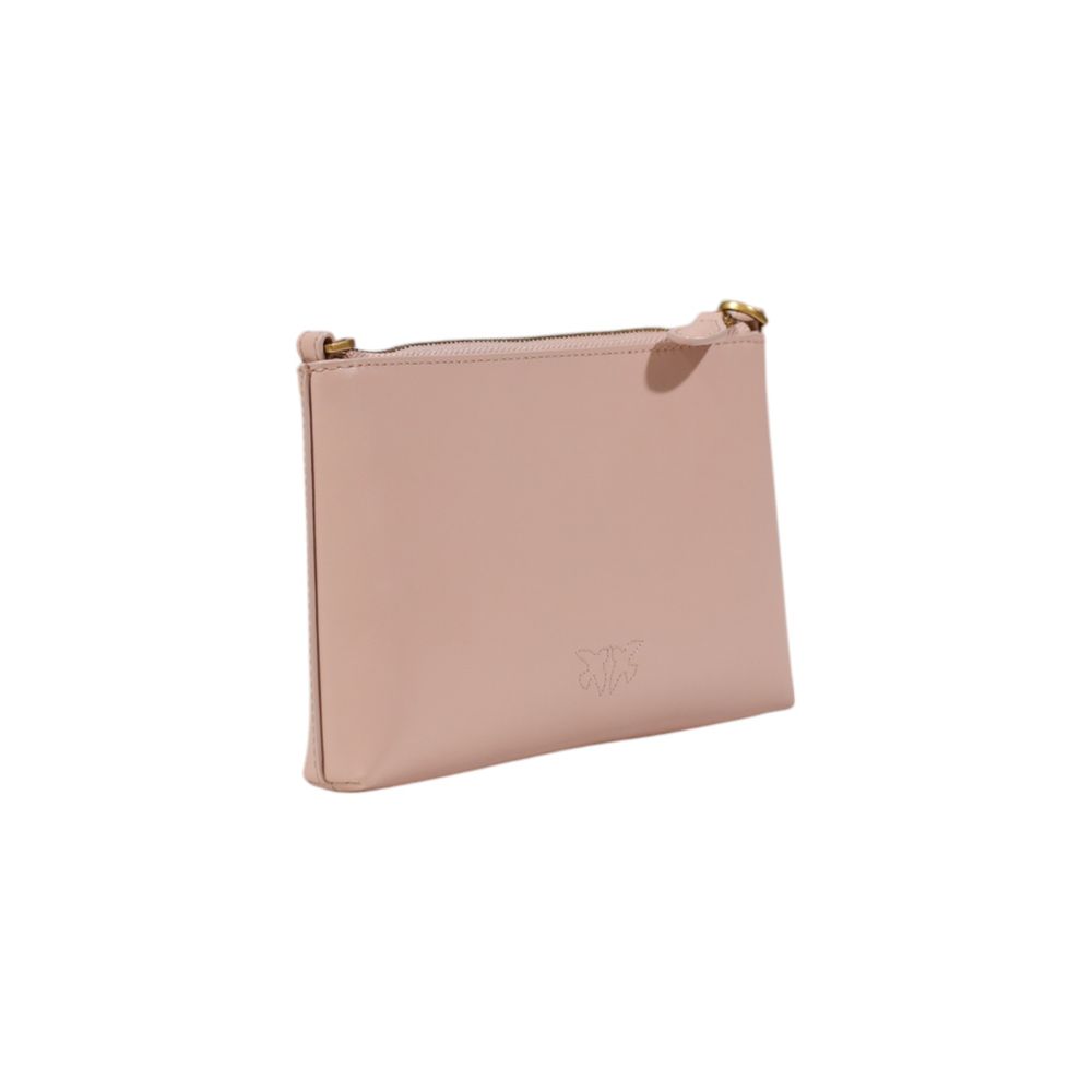 PINKO Pink Leather Clutch Bag