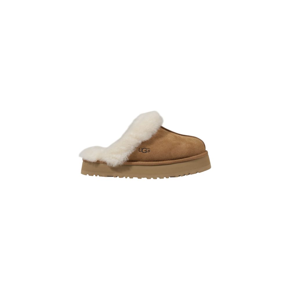 UGG Beige Suede Leather Slippers