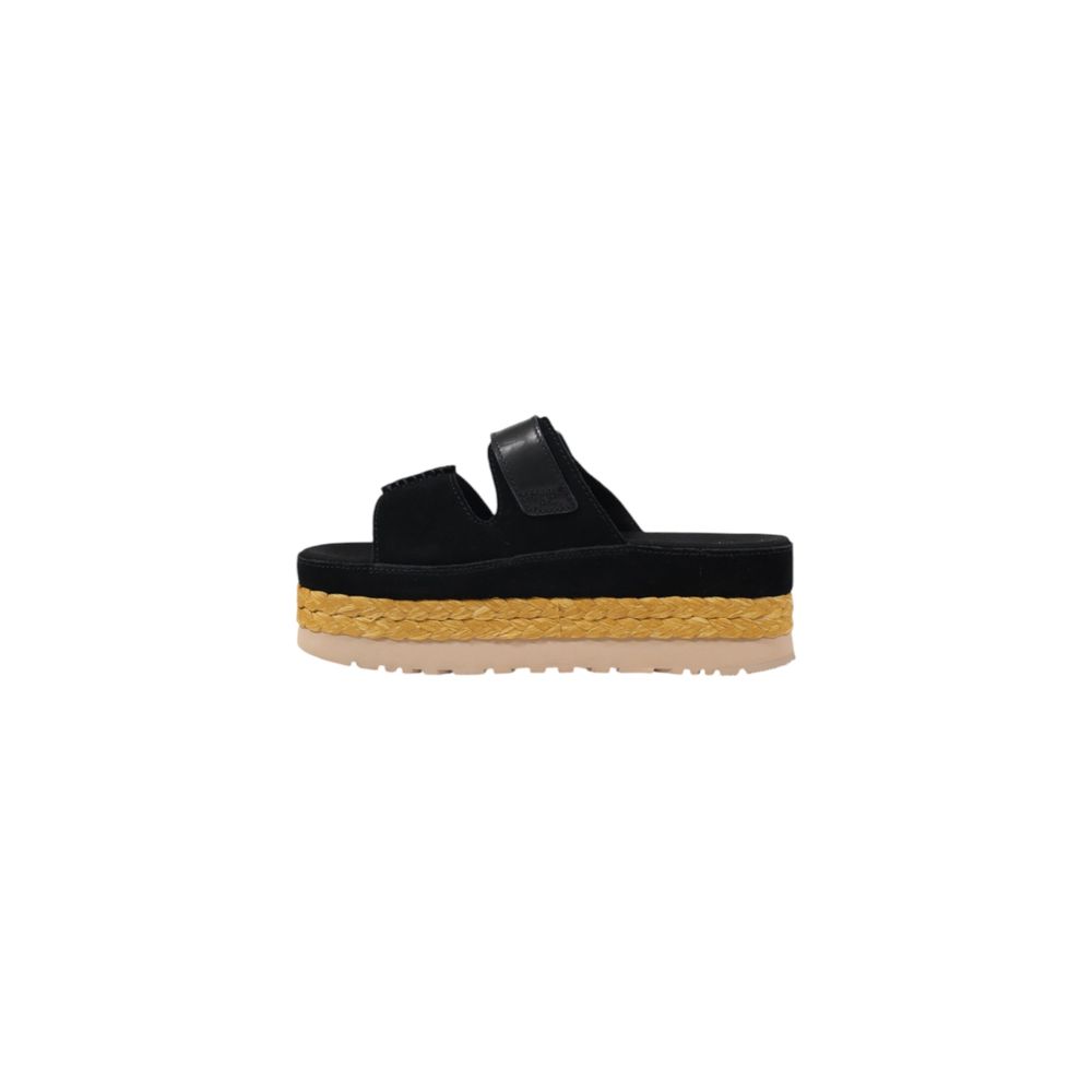 UGG Black Suede Leather Sandal