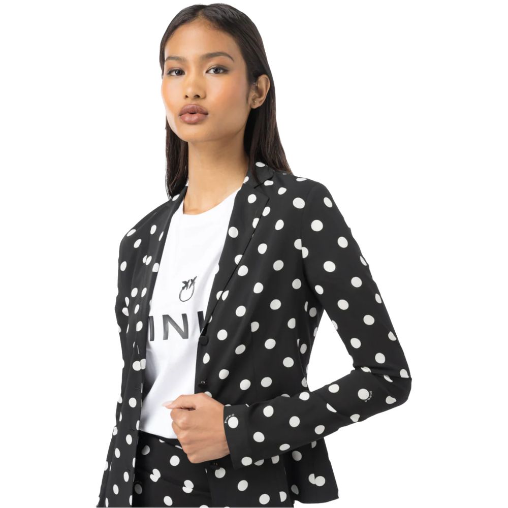 PINKO Black Viscose Women Blazer