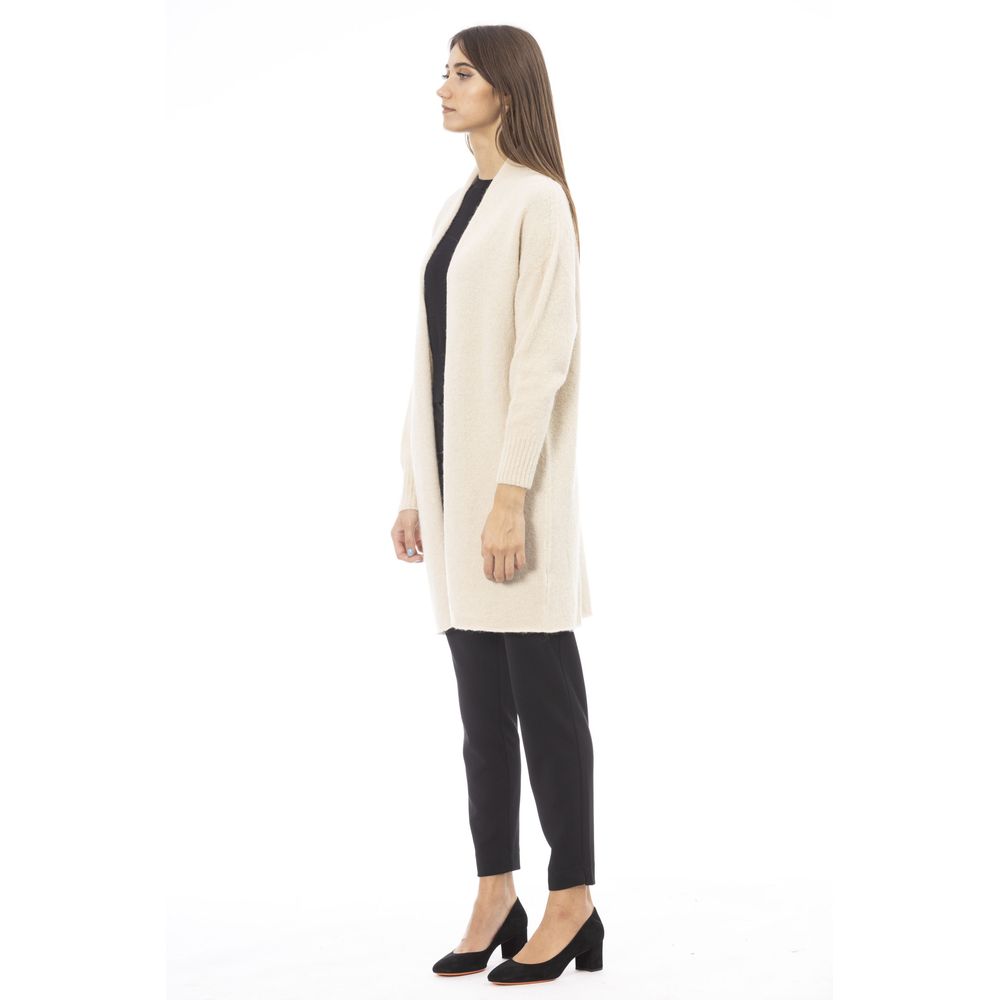 Alpha Studio White Alpaca Women Cardigan