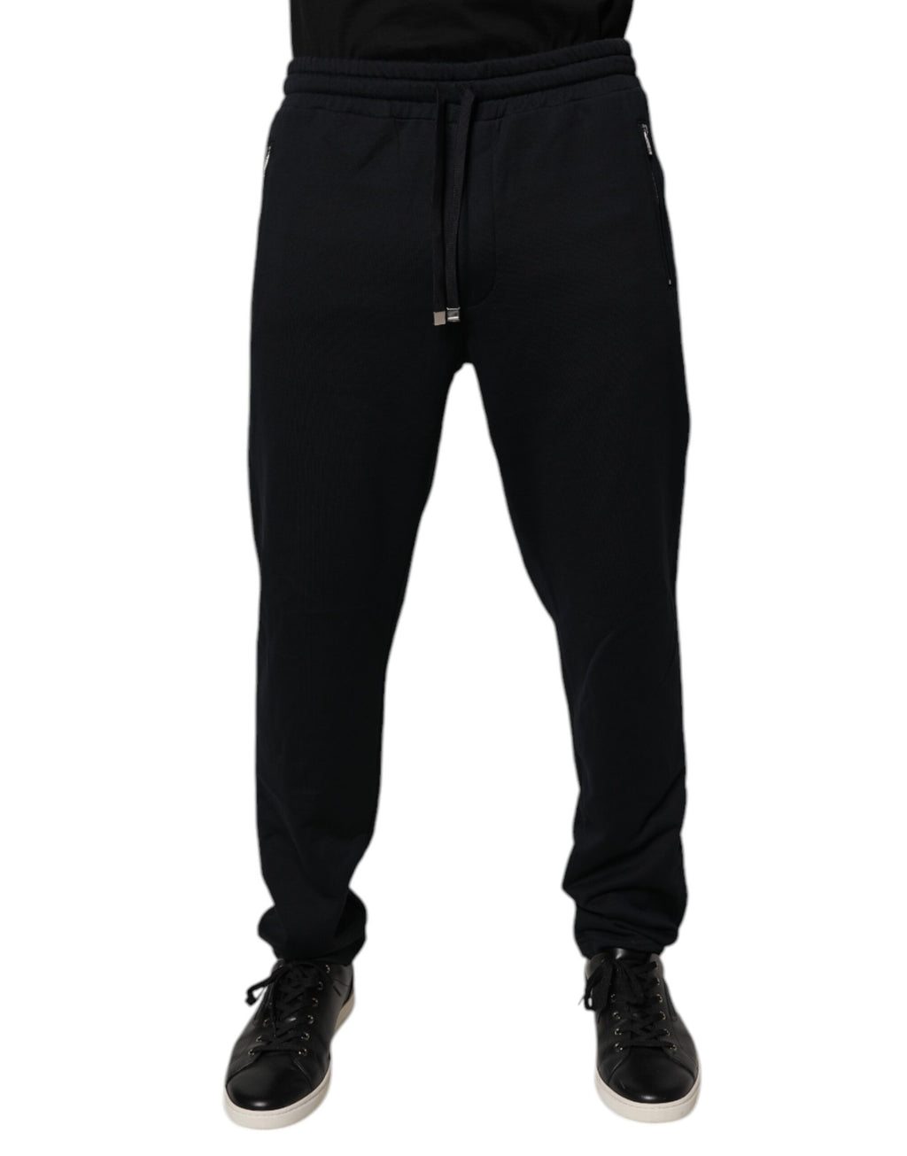 Dolce & Gabbana Black Cotton Jogger Jogging Men Trouser Pants