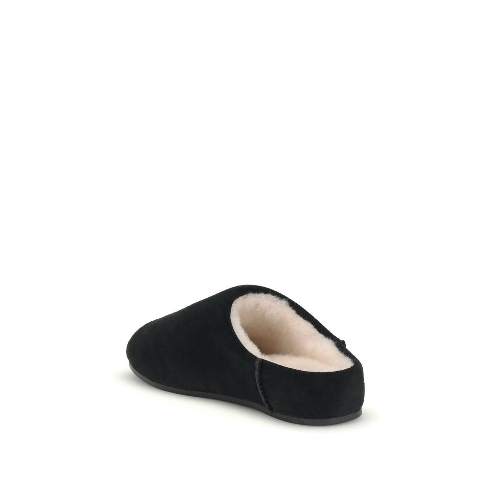 UGG Black Leather Mules