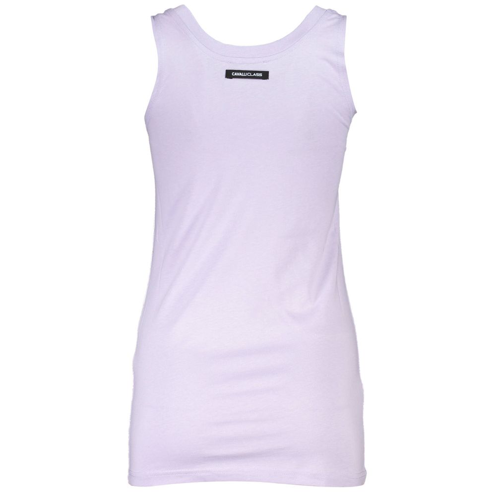 Cavalli Class Purple Cotton Tank Top