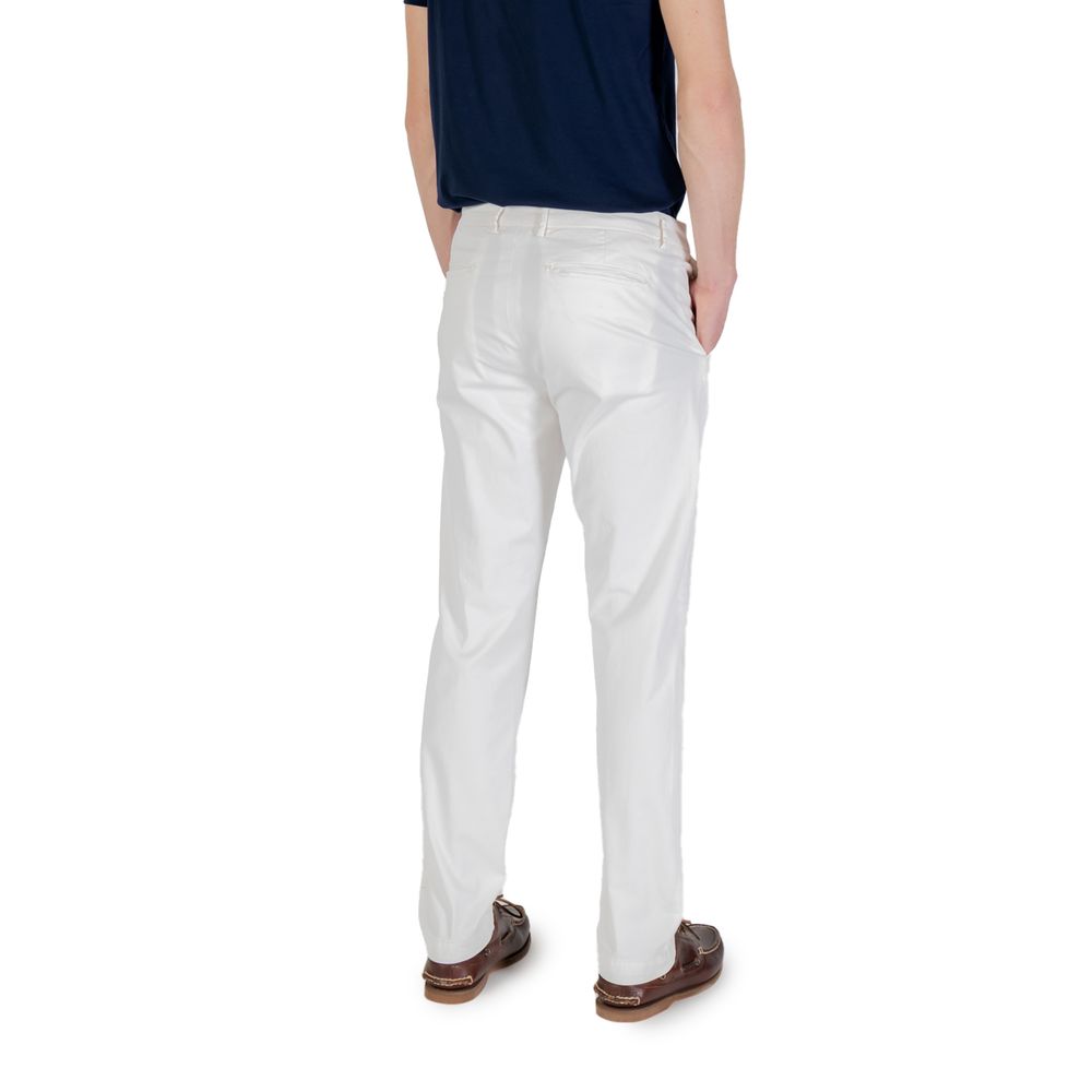 Borghese White Cotton Skinny Pants