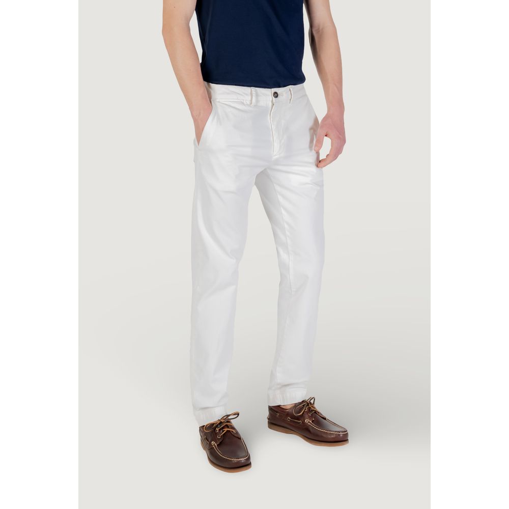 Borghese White Cotton Skinny Pants