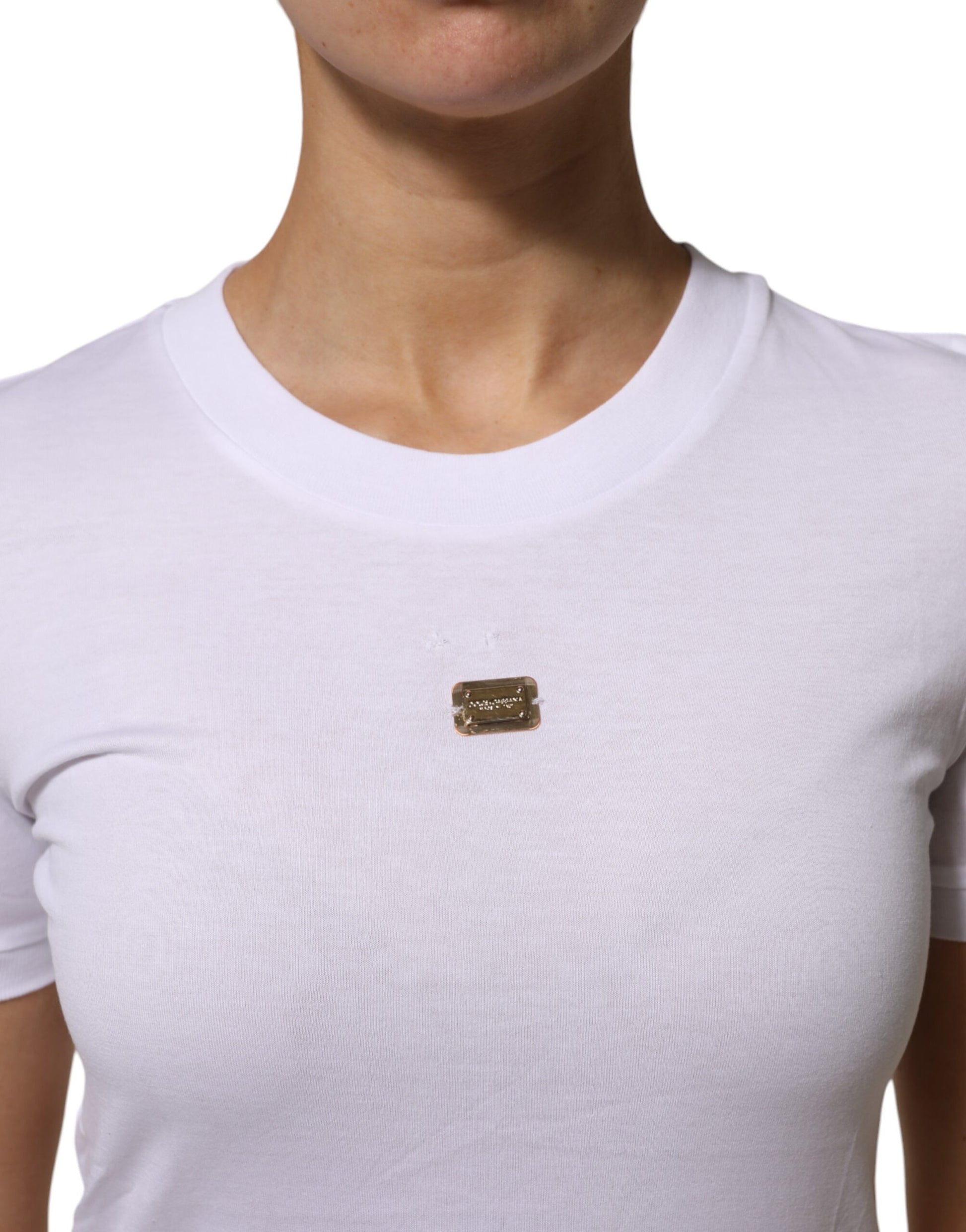 Dolce & Gabbana T-Shirt White Cotton Round Neck Short Sleeves I