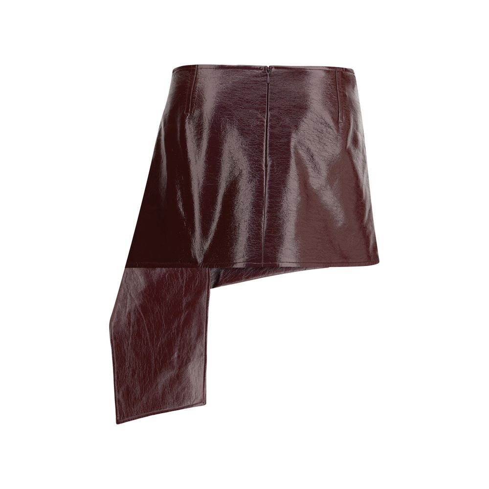 Courrèges Bordeaux Cotton Mini Skirt