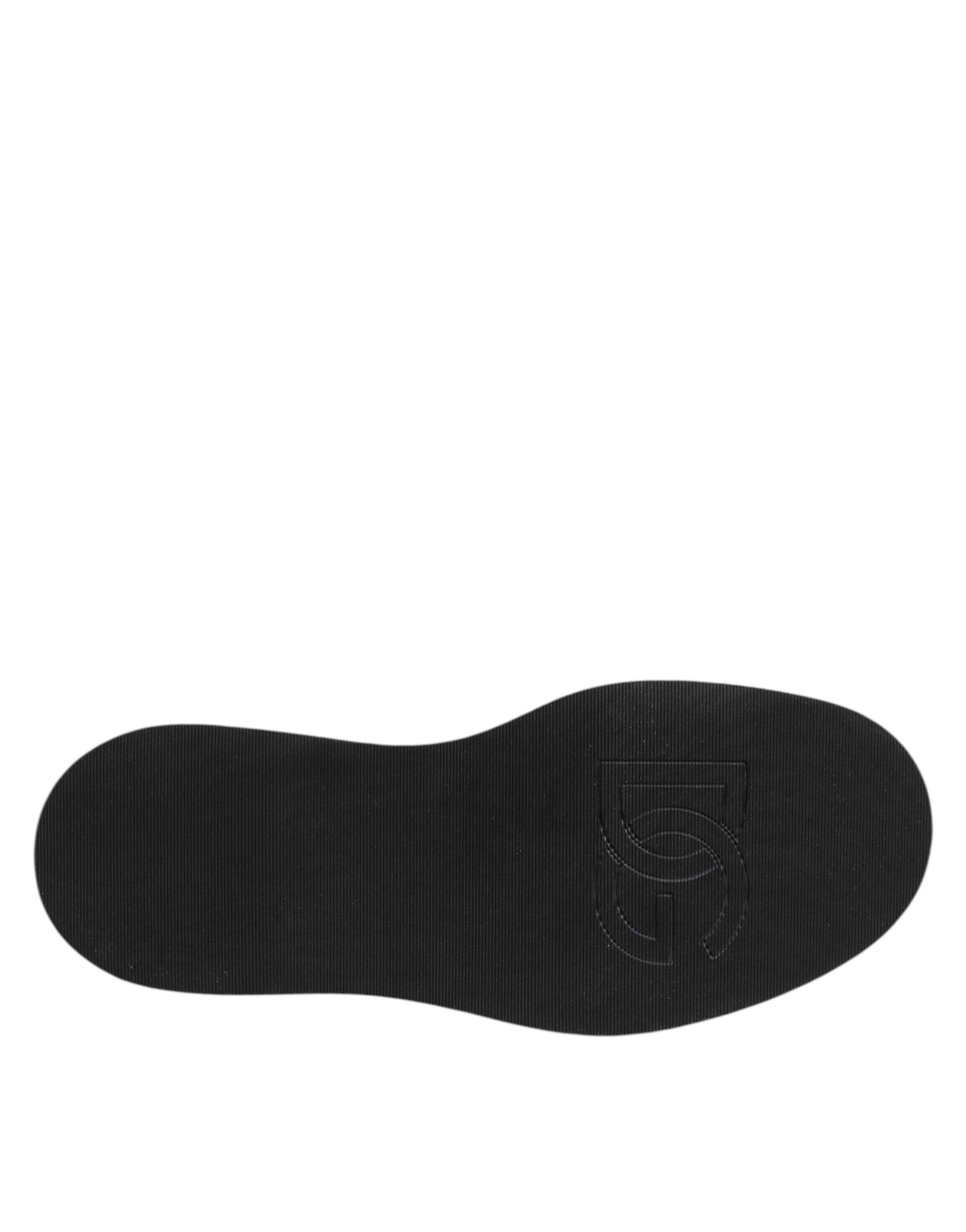 Dolce & Gabbana Black Crystal Strass Mid Calf Short Boots  Shoes