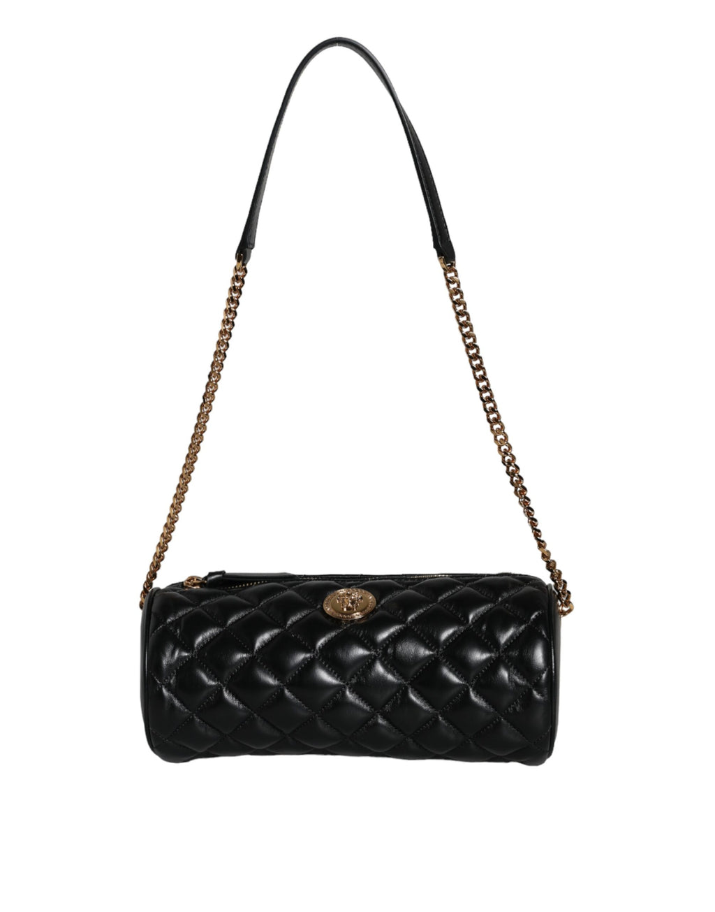 Versace Black Mini Quilted Lambskin Leather Crossbody Sling Borse Bag
