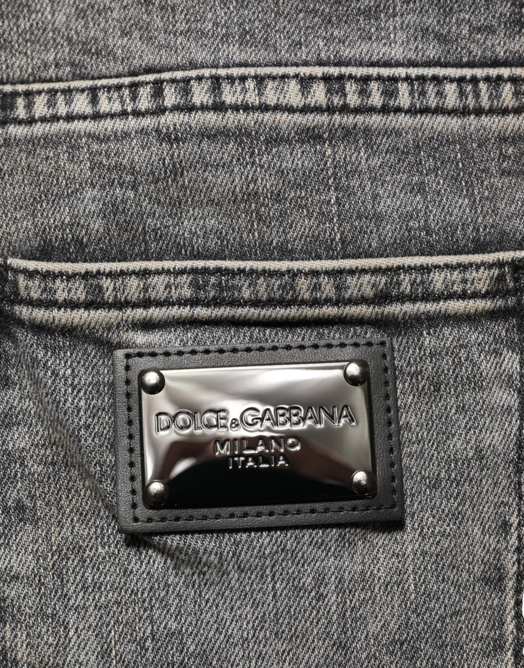 Dolce & Gabbana Gray Cotton Stretch Slim Fit Men Denim Jeans