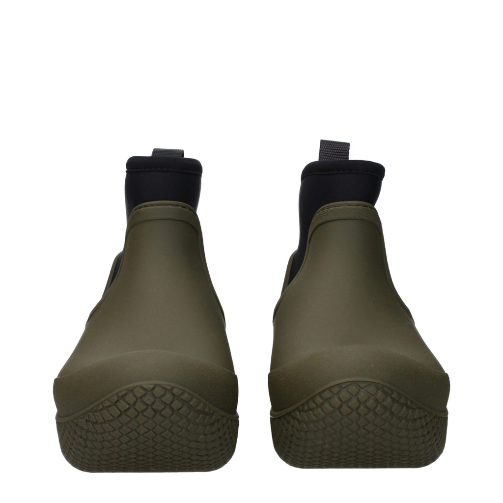 Celine Green Cotton Ankle Boots