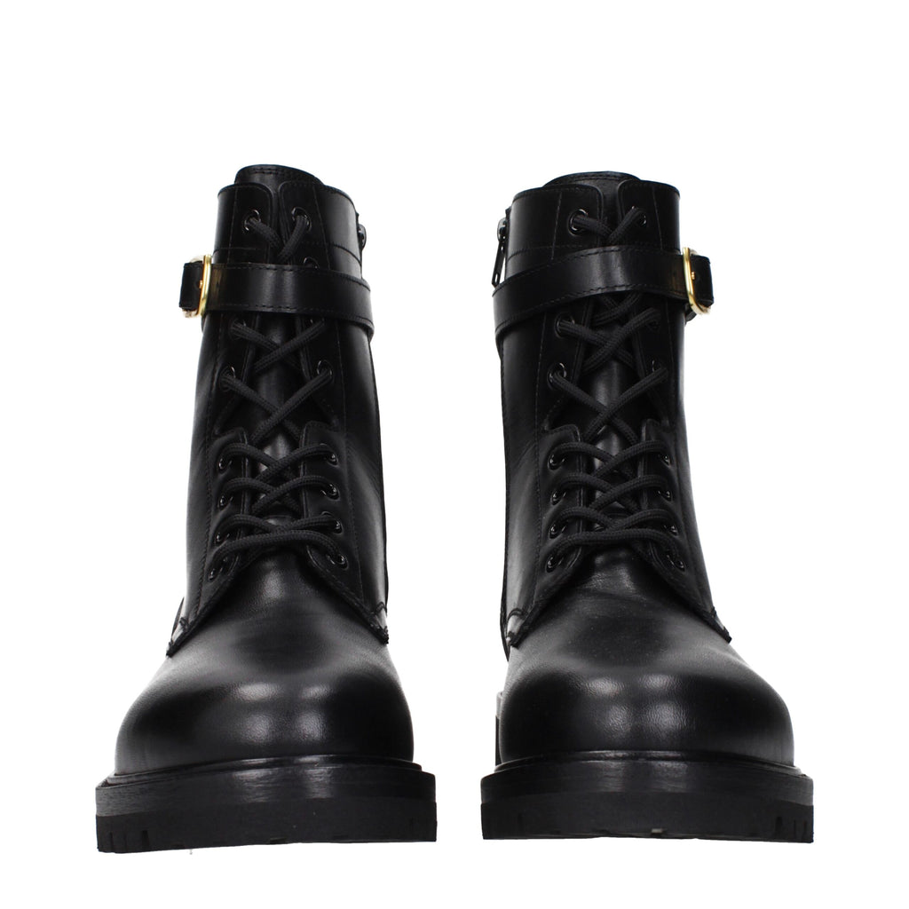 Celine Black Leather Ankle Boots