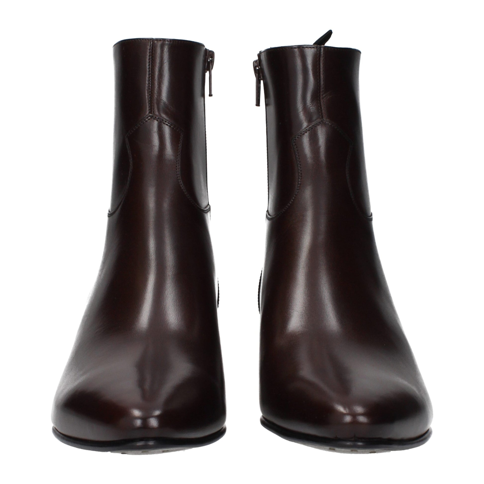 Celine Red Leather Ankle Boots