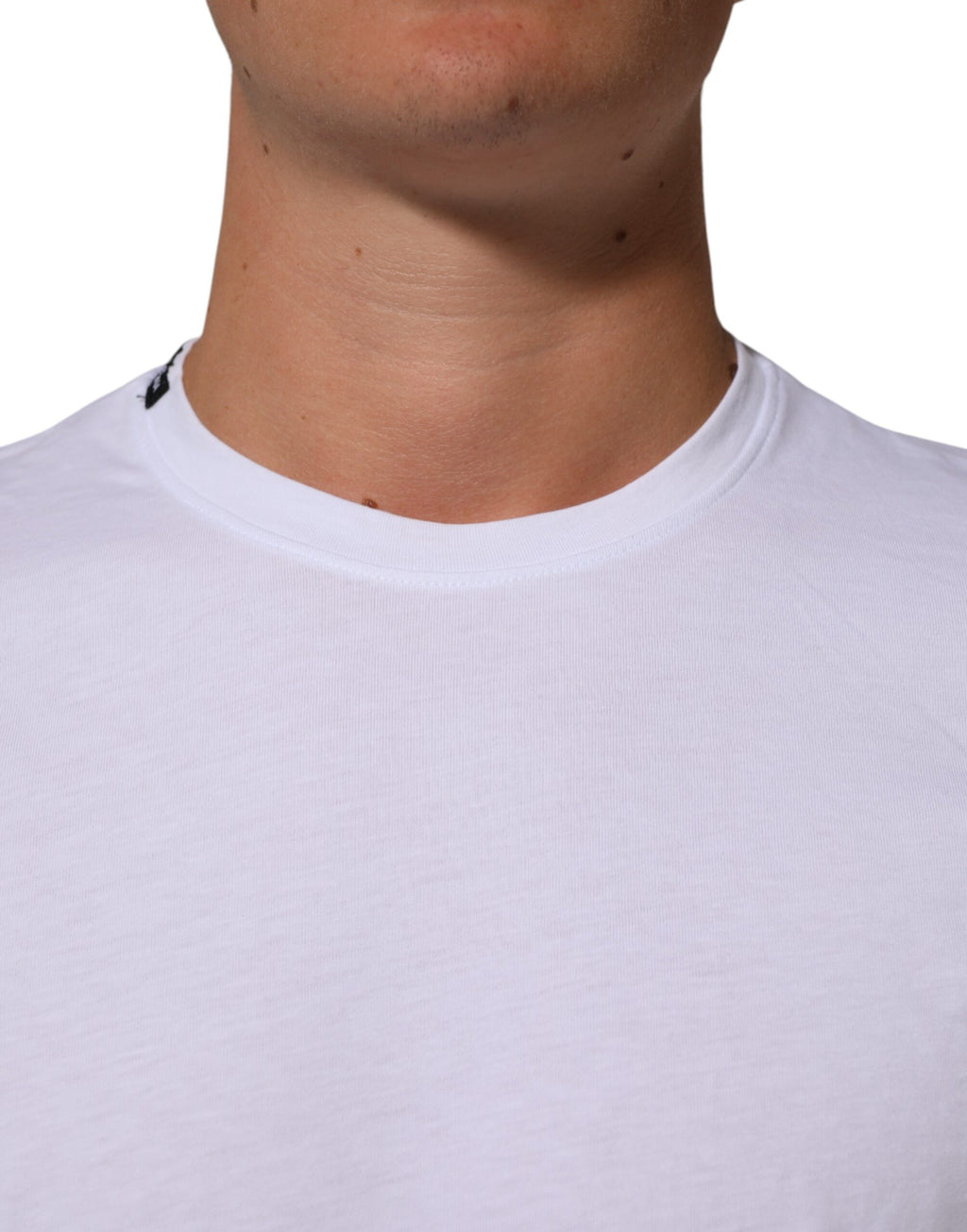 Dolce & Gabbana White Cotton Goodluck 2023 Crew Neck T-shirt