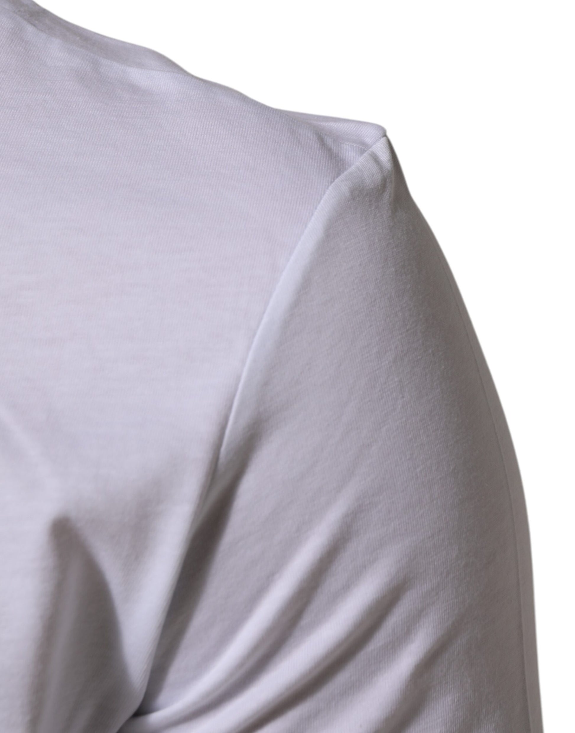 Dolce & Gabbana White Cotton Goodluck 2023 Crew Neck T-shirt