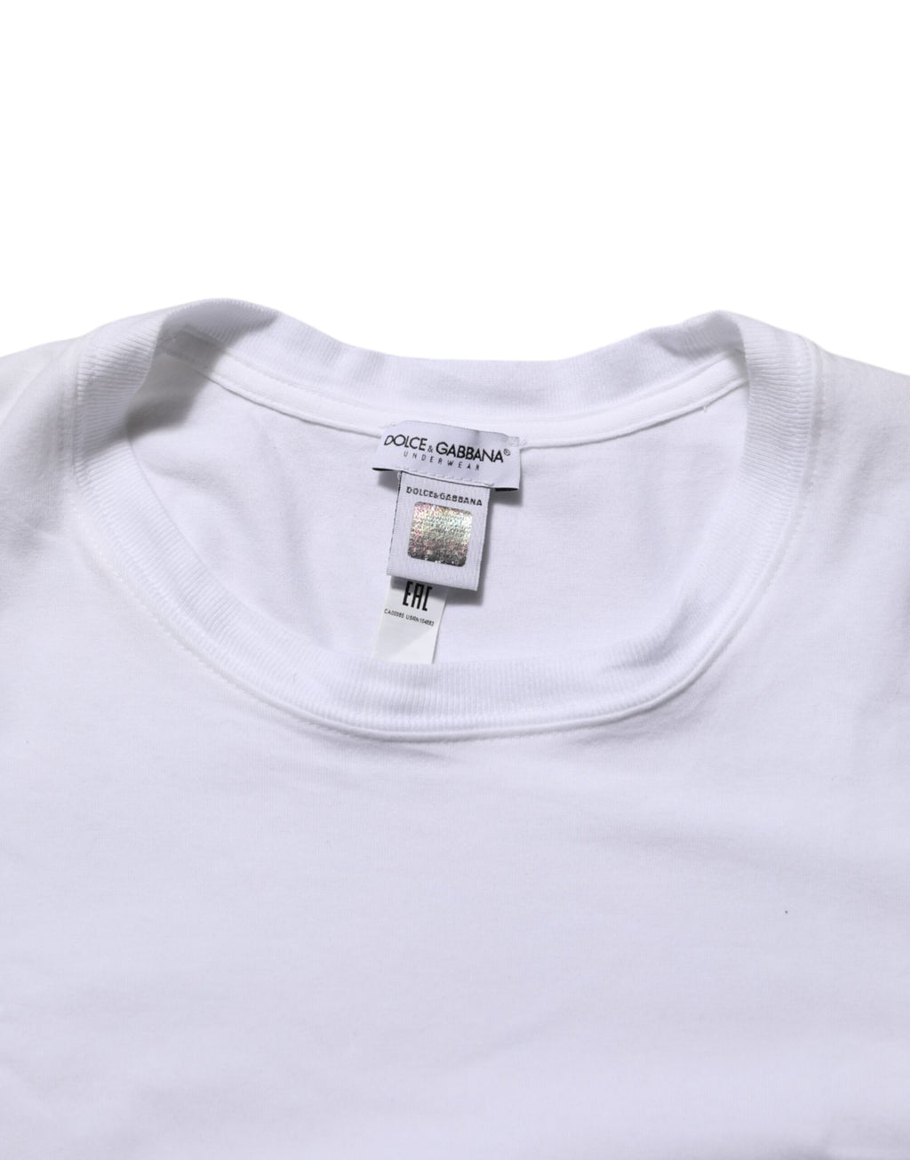 Dolce & Gabbana White Cotton DG Italia Round Neck Men T-shirt