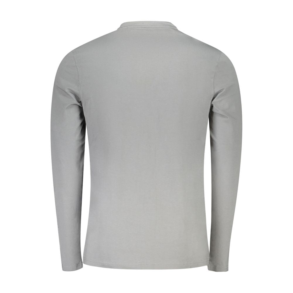 Hugo Boss Gray Cotton Men T-Shirt