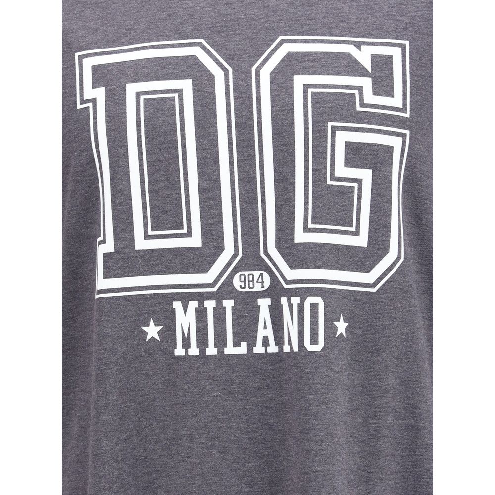Dolce & Gabbana Gray Cotton T-Shirt