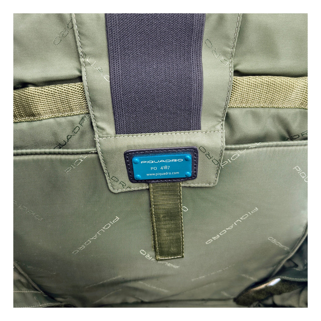 Piquadro Black Leather Backpack