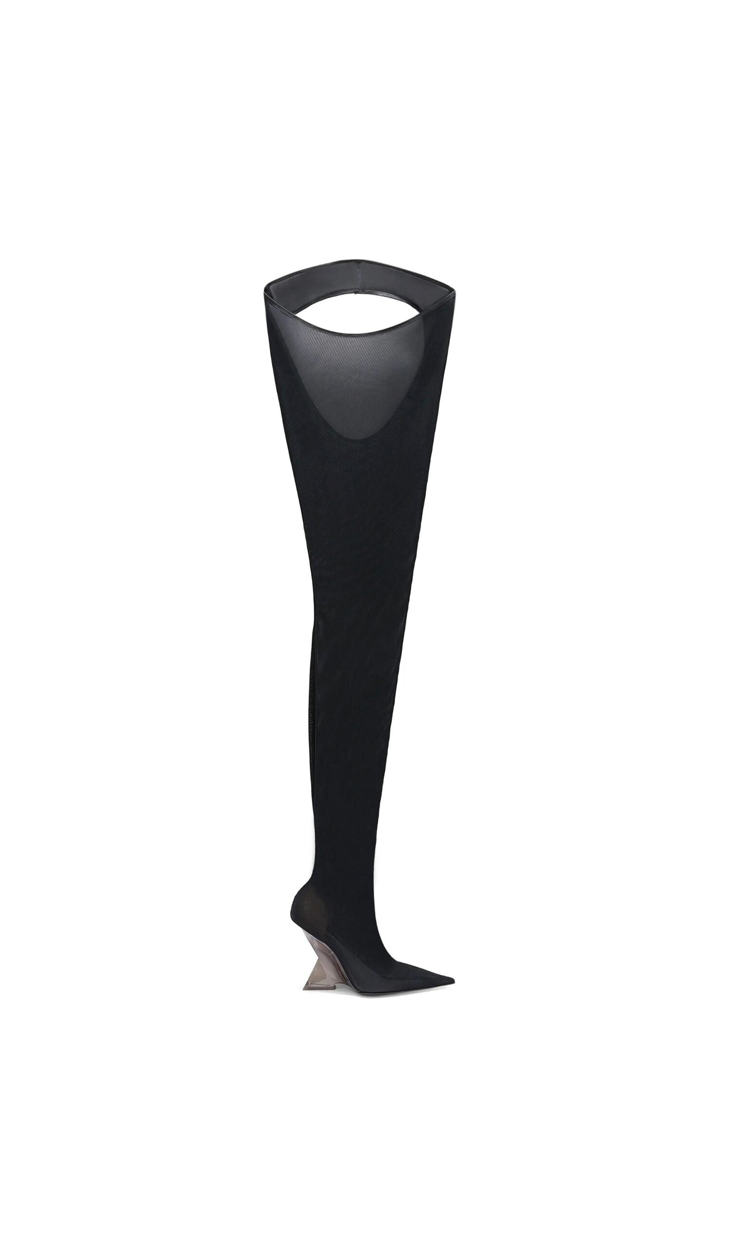 The Attico Black Fabric Over The Knee