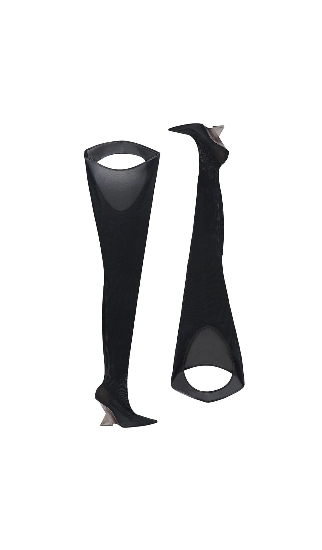 The Attico Black Fabric Over The Knee