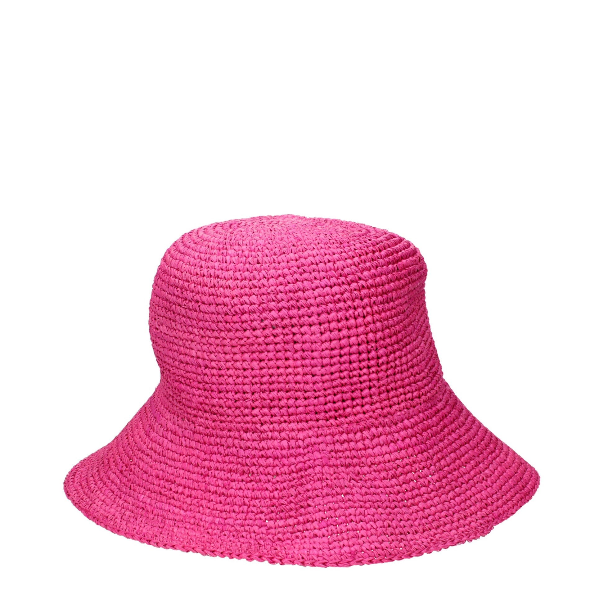 Max Mara Pink Raffia Bucket Hat