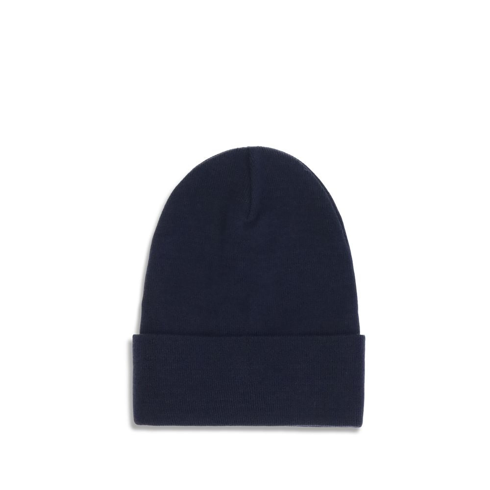 Moncler Grenoble Blue Fleece Wool Beanie