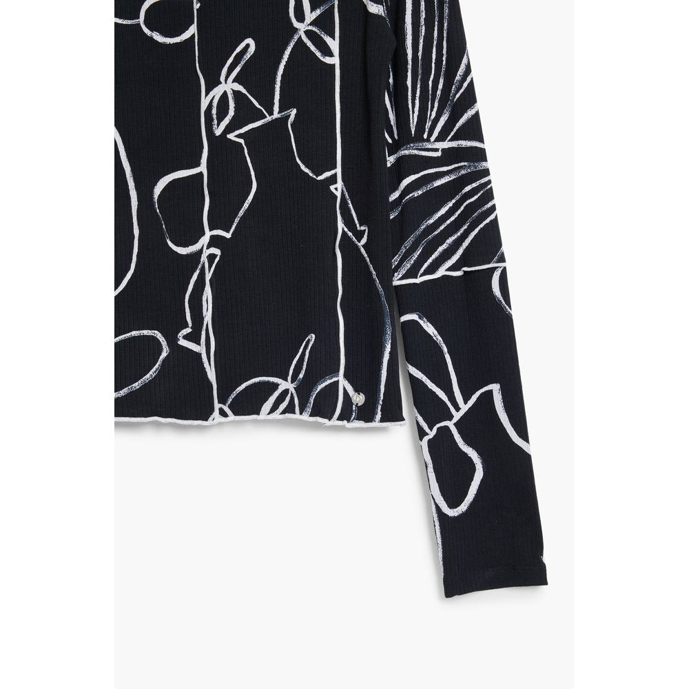 Desigual Black Elastane Women T-Shirt