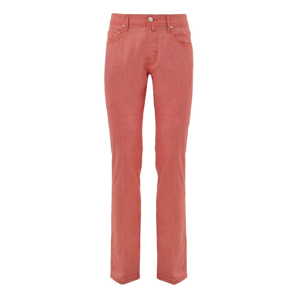 Jacob Cohen Red Cotton Skinny Pants