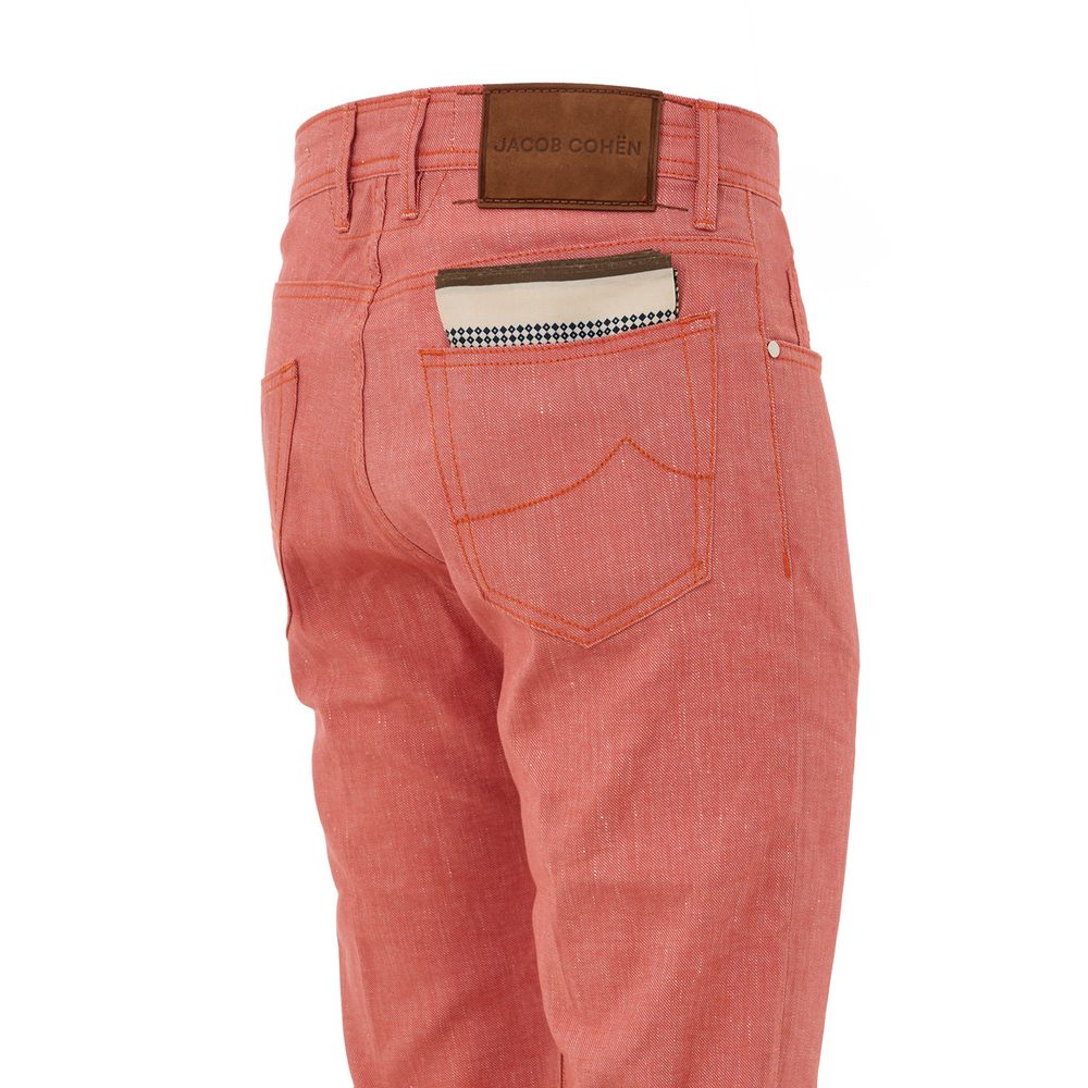 Jacob Cohen Red Cotton Skinny Pants