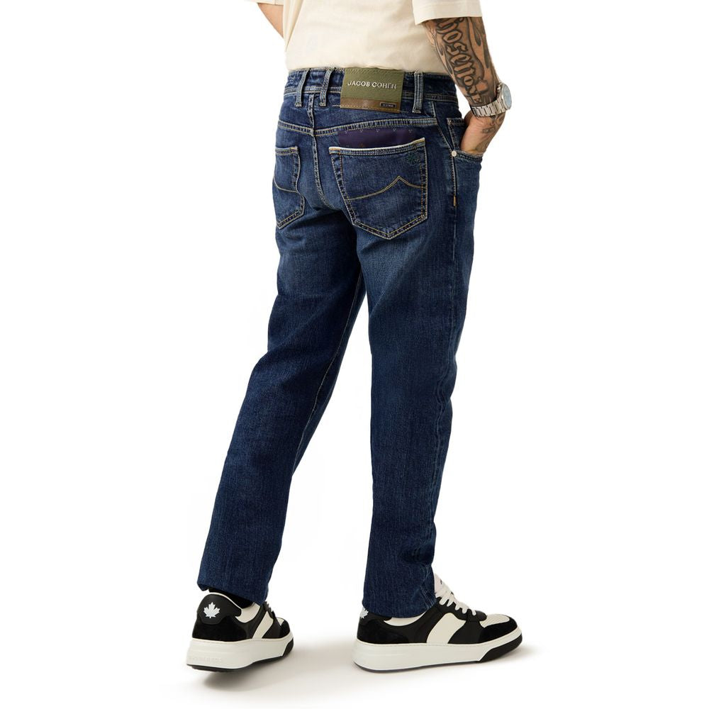 Jacob Cohen Blue Cotton Skinny Jeans