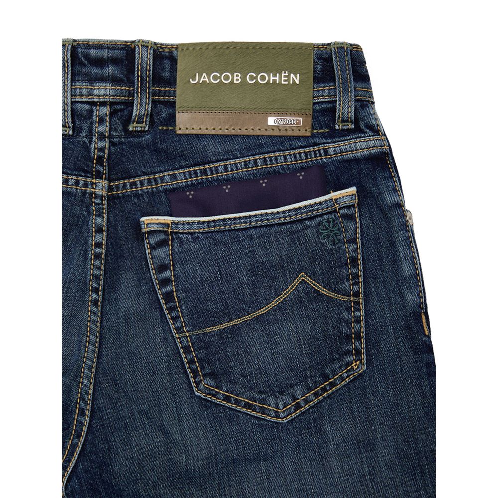 Jacob Cohen Blue Cotton Skinny Jeans
