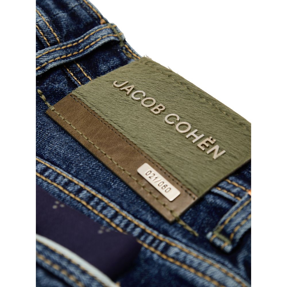 Jacob Cohen Blue Cotton Skinny Jeans