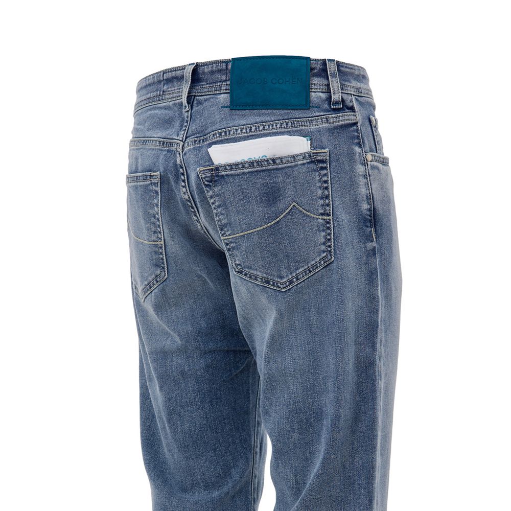 Jacob Cohen Blue Cotton Skinny Jeans