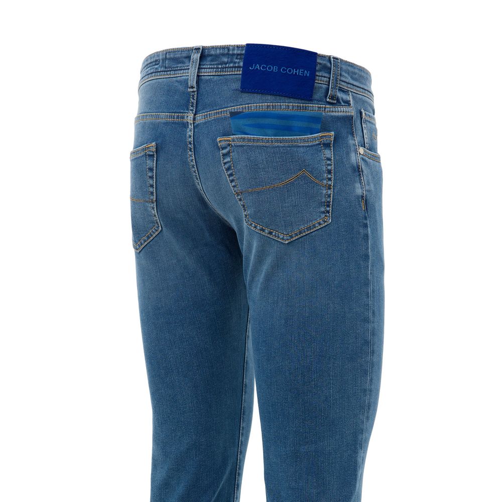 Jacob Cohen Blue Cotton Skinny Jeans